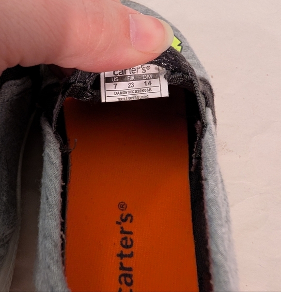 Carter's Toddler Boy Monster Design Damon Lightweight Slip-On Shoes in Size 7 - Picture 10 of 11